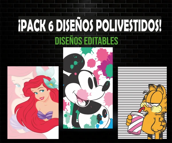 Pack 6 Diseños Polivestidos