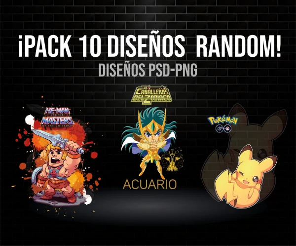 Pack 10 diseños Random