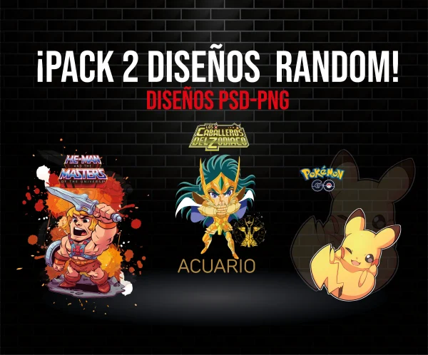 Pack 2 diseños Random