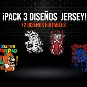 Pack 3 extra diseños jersey