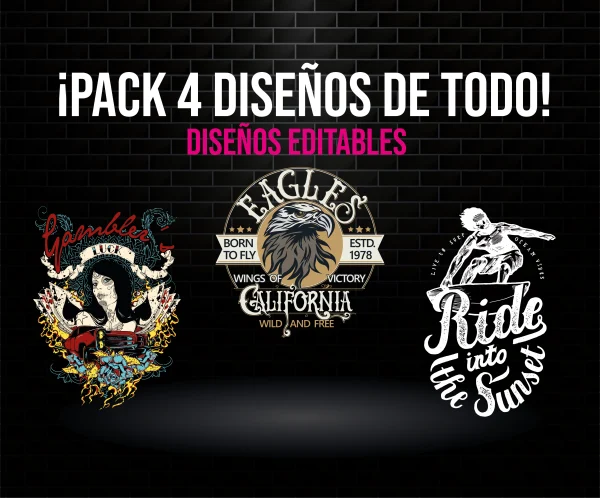 Pack 4 diseños de Todo