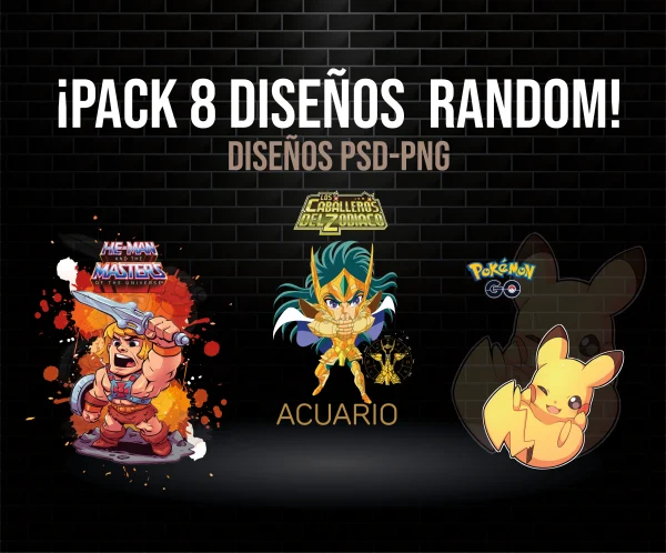 Pack 8 diseños Random