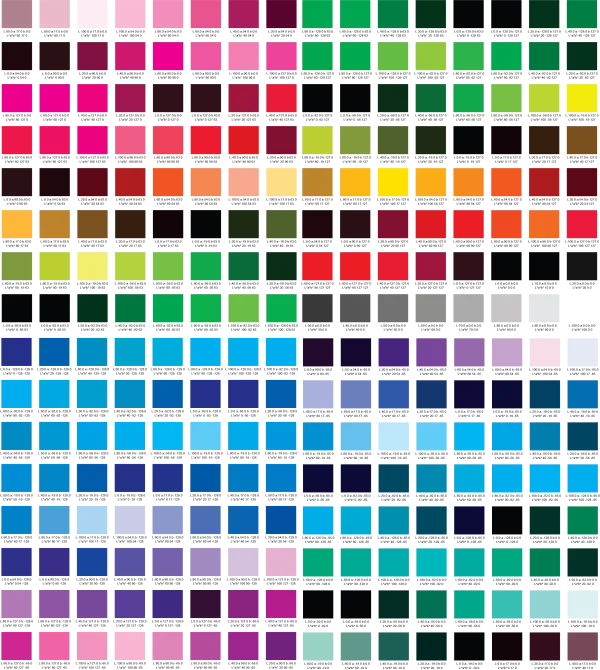 Paleta de Colores para sublimación LAB