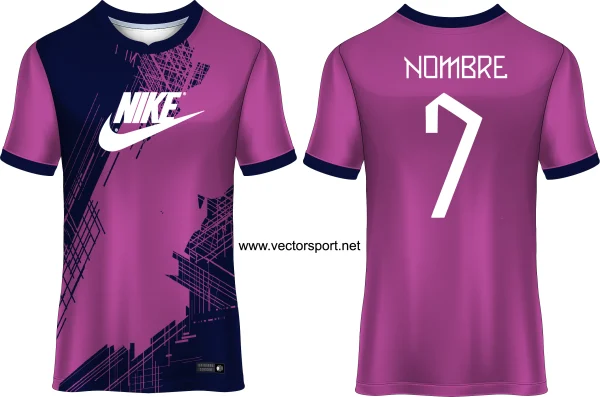 Camiseta Fucsia Lineal