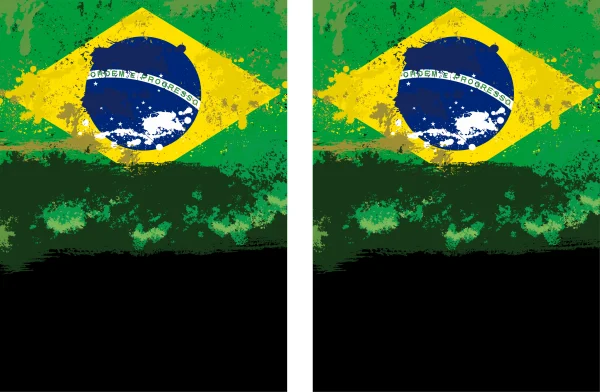 Brasil Flag Grunge