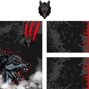 Sports Pattern Wolf Red