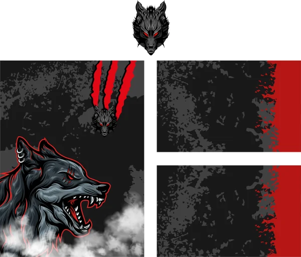 Sports Pattern Wolf Red