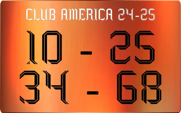 Tipografía Club America 24-25