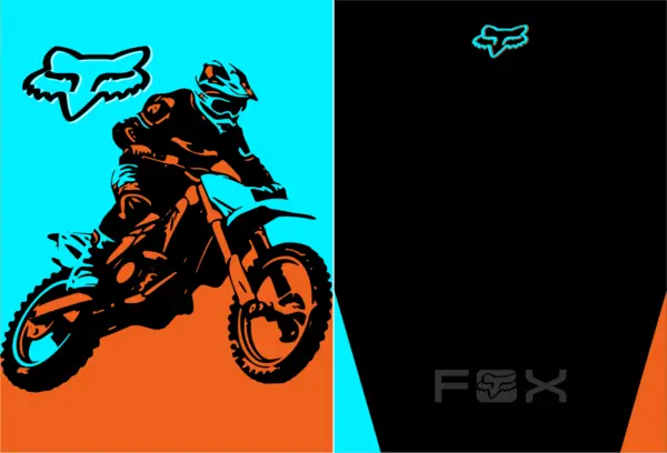 Motocross Fox Design Bitono