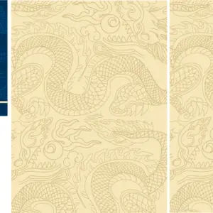 Textura Dragon Azul - Beige