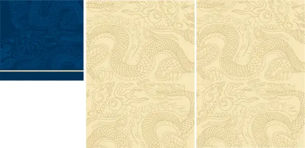 Textura Dragon Azul - Beige