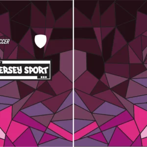 Jersey Sport Geometric Fucsia