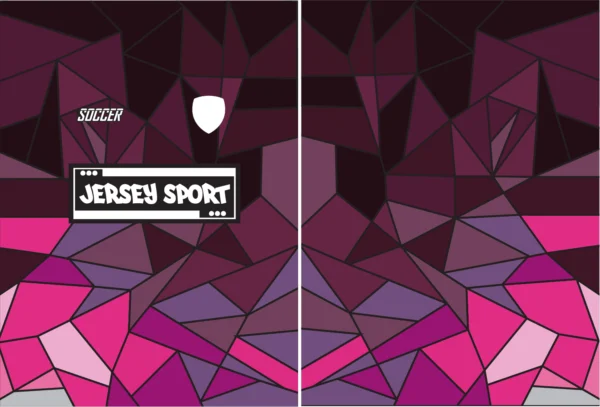 Jersey Sport Geometric Fucsia